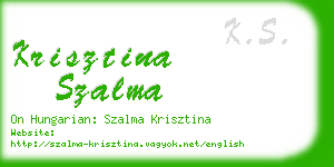 krisztina szalma business card